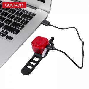 Stop LED Gaciron W07R, IPX4, 4 moduri, 15 lumeni, acumulator inclus