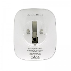Priza inteligenta Gosund SP112 cu monitorizare consum, compatibila Alexa si Google Assistant, Android/iOS, Wireless, 16A, 2xUSB 2.1A, 3680W